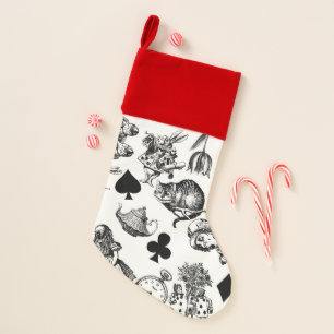 Classic Alice adventures in wonderland characters Christmas Stocking