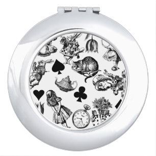 Classic Alice adventures in wonderland characters Compact Mirror