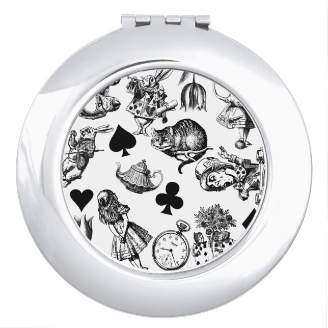 Classic Alice adventures in wonderland characters Compact Mirror (Front)