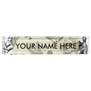 Classic Alice adventures in wonderland characters Desk Name Plate