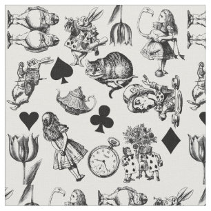 Classic Alice adventures in wonderland characters Fabric