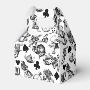 Classic Alice adventures in wonderland characters Favor Boxes
