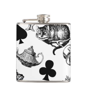 Classic Alice adventures in wonderland characters Flask