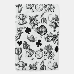 Classic Alice adventures in wonderland characters Garden Flag