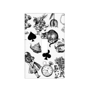Classic Alice adventures in wonderland characters Light Switch Cover