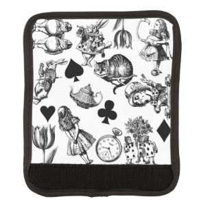Classic Alice adventures in wonderland characters Luggage Handle Wrap
