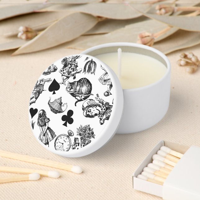 Classic Alice adventures in wonderland characters Mini Candle Favors (Insitu)