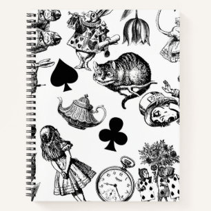 Classic Alice adventures in wonderland characters Notebook