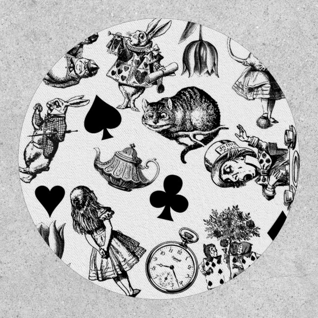Classic Alice adventures in wonderland characters Patch (Front)