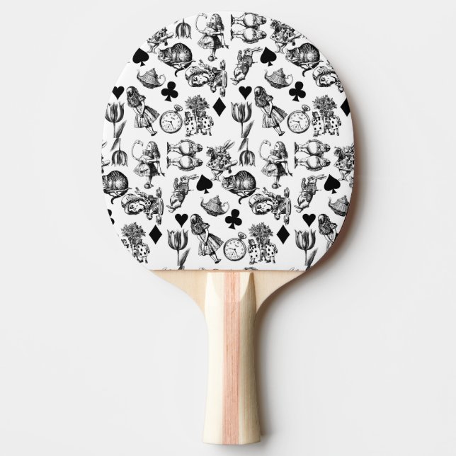 Classic Alice adventures in wonderland characters Ping Pong Paddle (Front)
