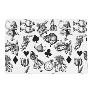 Classic Alice adventures in wonderland characters Placemat