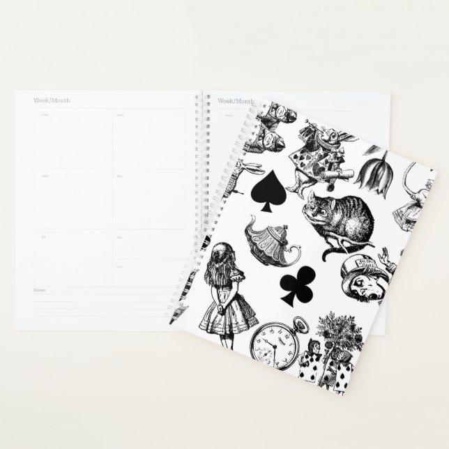 Classic Alice adventures in wonderland characters Planner (Display)