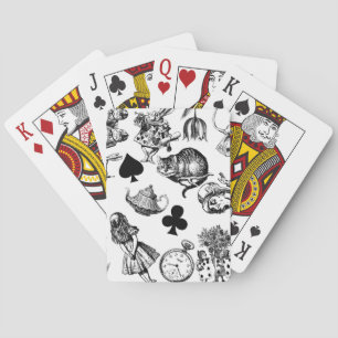 Classic Alice adventures in wonderland characters Poker Cards