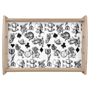 Classic Alice adventures in wonderland characters Serving Tray