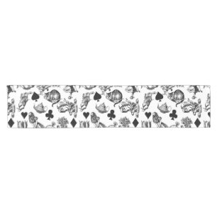 Classic Alice adventures in wonderland characters Short Table Runner