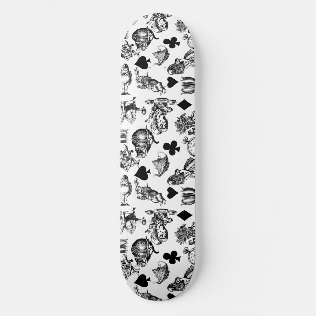 Classic Alice adventures in wonderland characters Skateboard (Front)