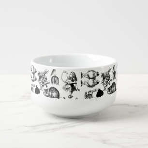 Classic Alice adventures in wonderland characters Soup Mug