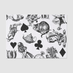 Classic Alice adventures in wonderland characters Tissue Paper