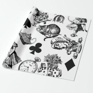 Classic Alice adventures in wonderland characters Wrapping Paper
