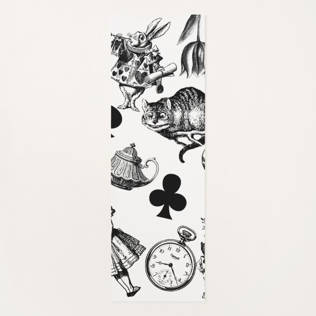 Classic Alice adventures in wonderland characters Yoga Mat (Front)