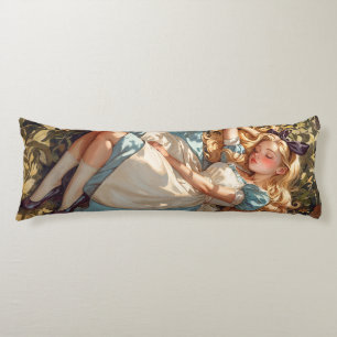 Classic Alice dreaming of Wonderland Body Pillow