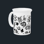 Classic Alice in Wonderland Characters: Original  Beverage Pitcher<br><div class="desc">Step into the whimsical and nonsensical world of Wonderland with our Classic Alice in Wonderland Characters collection. Each design features the timeless, original fine art drawing illustrations by John Tenniel, directly from Lewis Carroll's beloved 1800s masterpiece, Alice's Adventures in Wonderland. Discover the iconic Mad Hatter mid-rant, the mischievous grin of...</div>