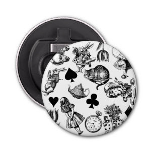 Classic Alice in Wonderland Characters: Original Bottle Opener