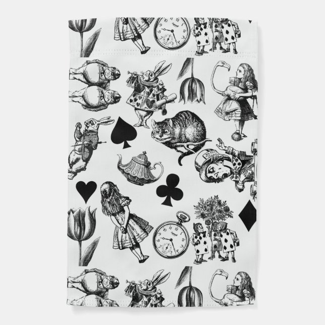  Classic Alice in Wonderland Characters: Original  Garden Flag (Front)