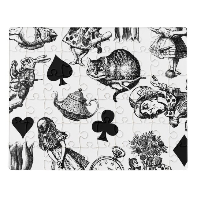 Classic Alice in Wonderland Characters: Original Jigsaw Puzzle (Puzzle Horizontal)