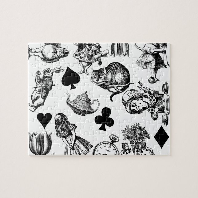 Classic Alice in Wonderland Characters: Original Jigsaw Puzzle (Horizontal)