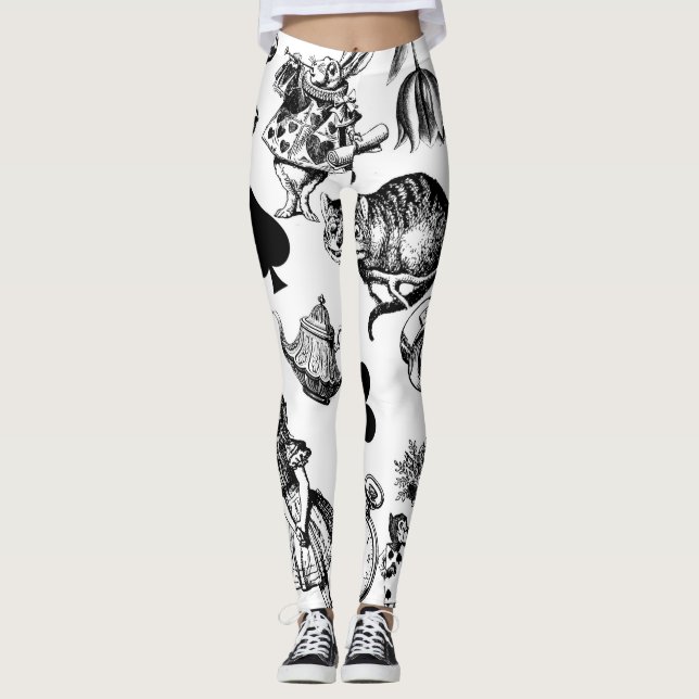 Classic Alice in Wonderland Characters: Original  Leggings (Front)