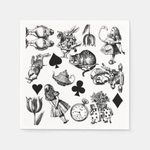  Classic Alice in Wonderland Characters: Original  Napkins
