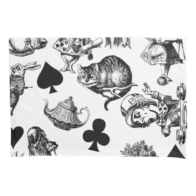  Classic Alice in Wonderland Characters: Original  Pillow Case (Front)