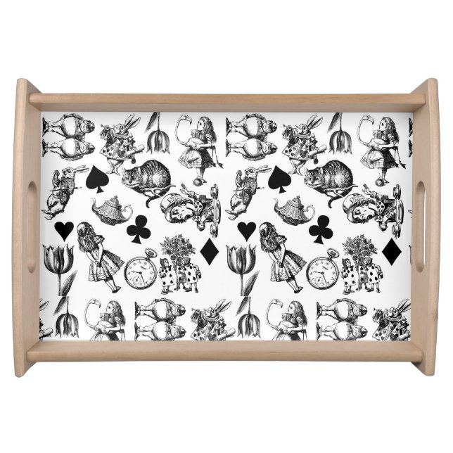  Classic Alice in Wonderland Characters: Original  Serving Tray (Front)