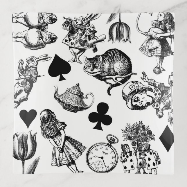  Classic Alice in Wonderland Characters: Original  Trinket Tray (Front)