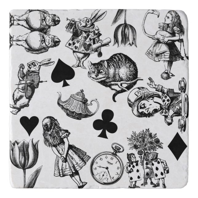  Classic Alice in Wonderland Characters: Original  Trivet (Front)