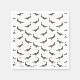 Classic Alligator Print CUSTOM BACKGROUND COLOR Napkins
