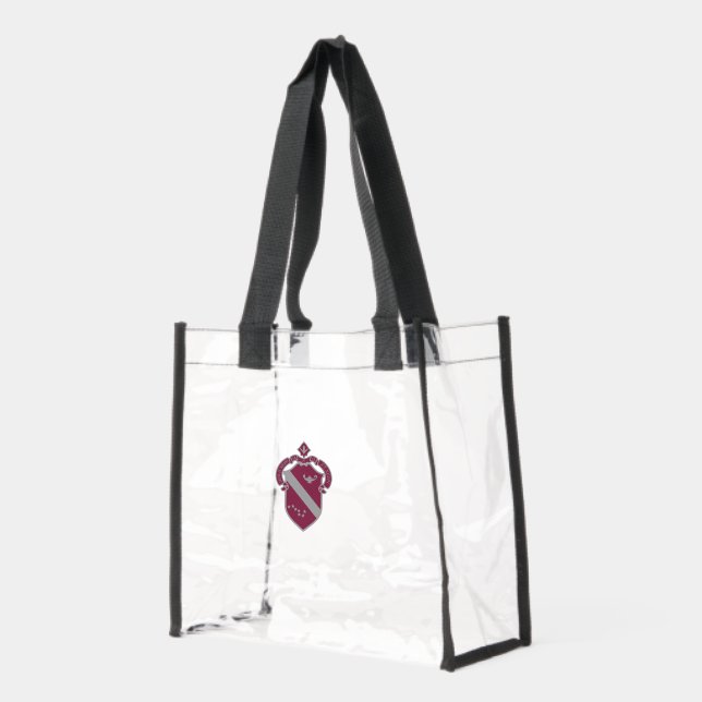 Classic Alpha Phi Crest Clear Tote Bag (Left)
