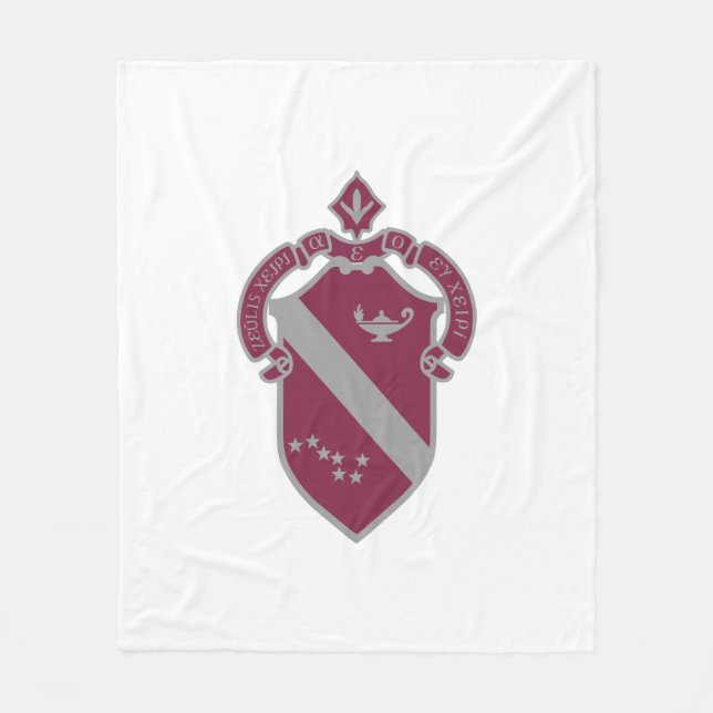 Classic Alpha Phi Crest Fleece Blanket (Front)