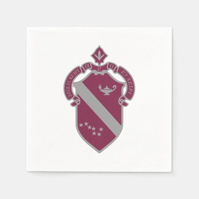 Classic Alpha Phi Crest Napkins (Front)