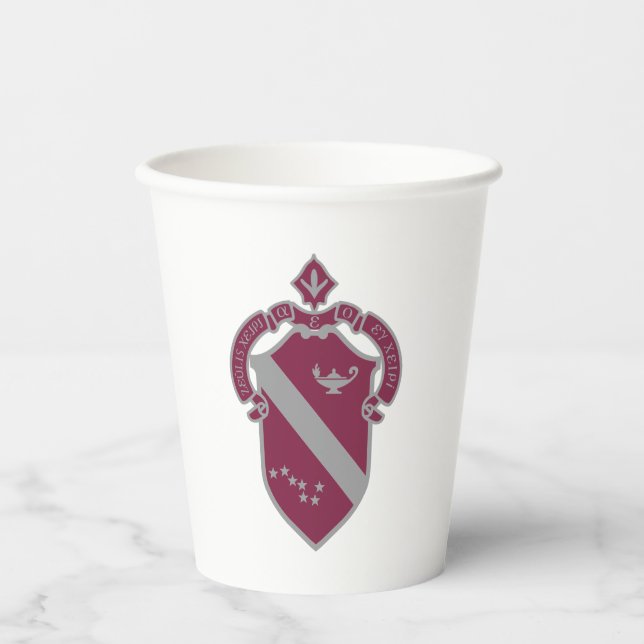 Classic Alpha Phi Crest Paper Cups (Front)