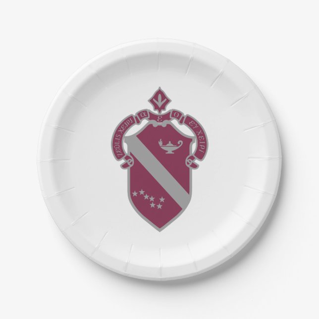 Classic Alpha Phi Crest Paper Plates (Front)
