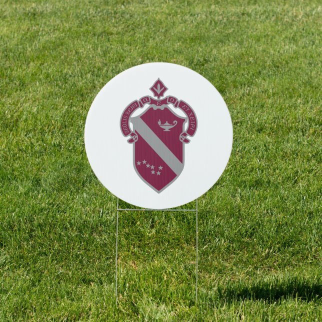 Classic Alpha Phi Crest Sign (Insitu)