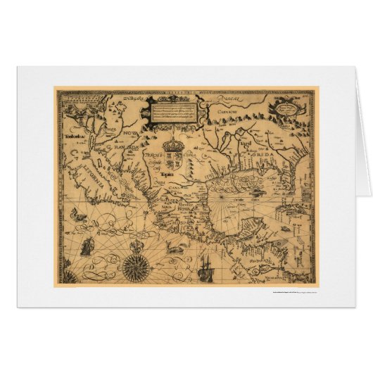 Classic America Map 1600 (Front Horizontal)