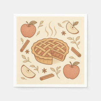 Classic American apple pie 2026 art Napkins