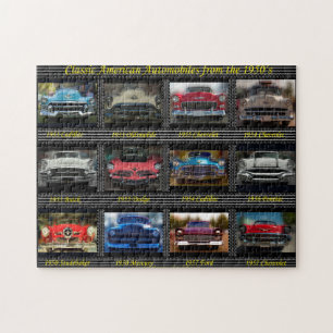Classic American Automobiles from the 1950's. Jigsaw Puzzle