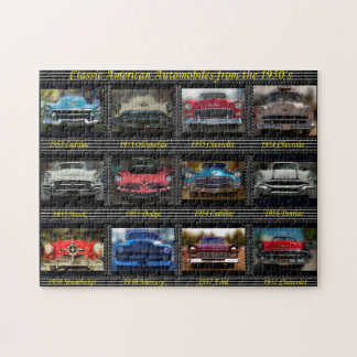 Classic American Automobiles from the 1950's. Jigsaw Puzzle
