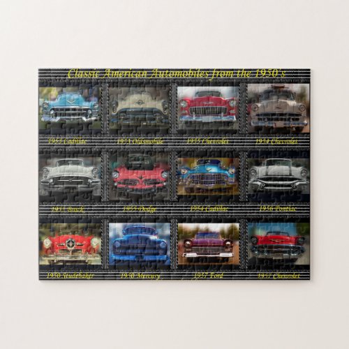 Classic American Automobiles from the 1950s Jigsaw Puzzle