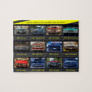 Classic American Automobiles from the 1960's. Jigsaw Puzzle
