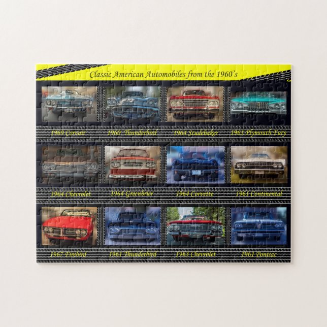 Classic American Automobiles from the 1960's. Jigsaw Puzzle (Horizontal)